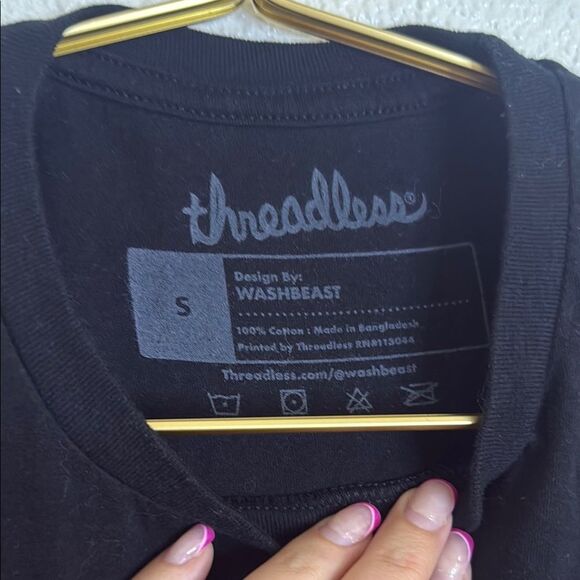 Threadless Black T-Shirt with Horror Graphic- Size small - Picture 2 of 4